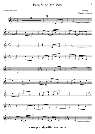 Siboney  score for Flute