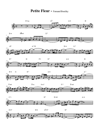 Sidney Bechet Petite Fleur score for Clarinet (Bb)