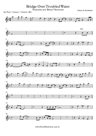 Simon & Garfunkel Bridge Over Troubled Water score for Clarinet (Bb)