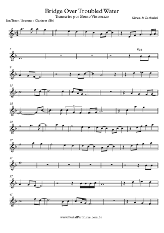 Simon & Garfunkel Bridge Over Troubled Water score for Clarinet (Bb)