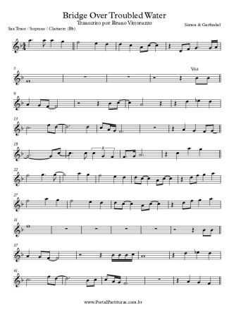 Simon & Garfunkel Bridge Over Troubled Water score for Tenor Saxophone Soprano (Bb)