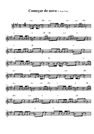 Deslizes - Fagner - Partitura para Saxofone Alto (Eb)