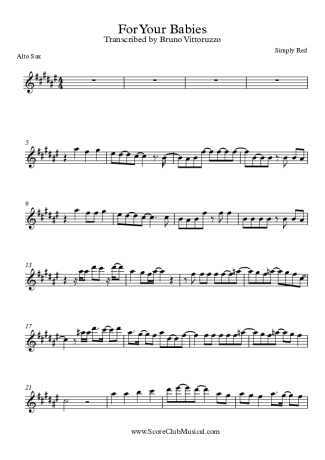 Simply Red  score for Alto Saxophone