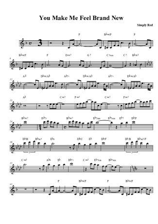 Simply Red  score for Clarinet (Bb)