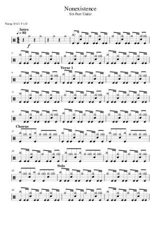Score for Drums