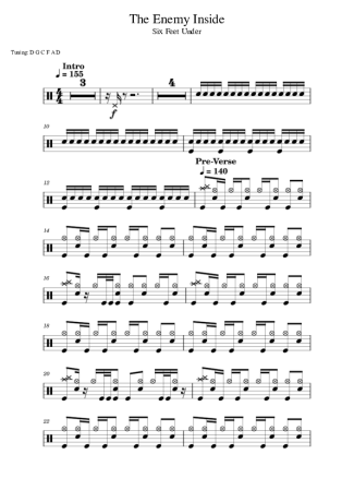 Score for Drums