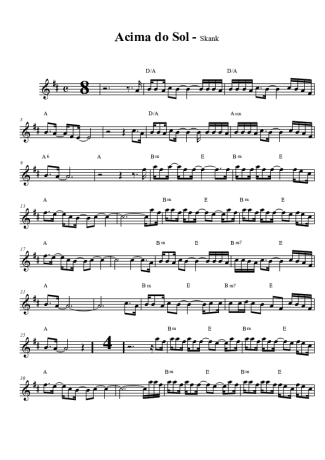 Skank Acima do Sol score for Tenor Saxophone Soprano (Bb)