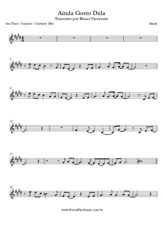 Skank Ainda Gosto Dela score for Tenor Saxophone Soprano (Bb)
