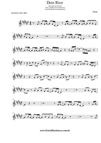 Skank  score for Alto Saxophone