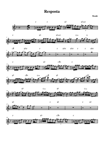 Skank Resposta score for Alto Saxophone