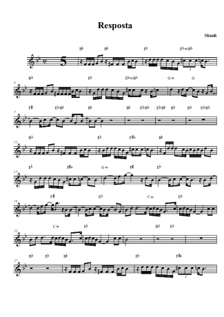 Skank Resposta score for Tenor Saxophone Soprano (Bb)