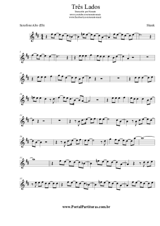 Skank Três Lados score for Alto Saxophone