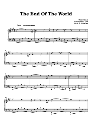 Skeeter Davis  score for Piano