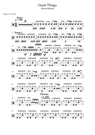 Score for Drums