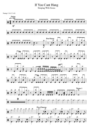 Score for Drums