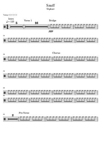 Slipknot  score for Drums