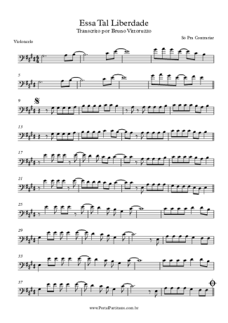 Só Pra Contrariar  score for Cello