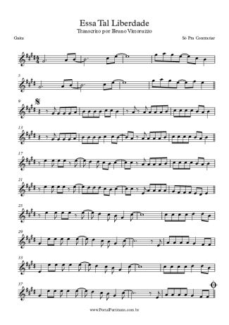 Só Pra Contrariar Essa Tal Liberdade score for Harmonica
