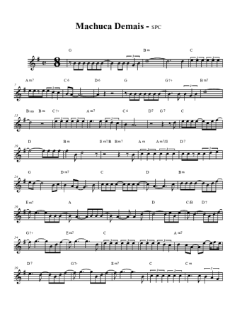 Só Pra Contrariar Machuca Demais score for Tenor Saxophone Soprano (Bb)