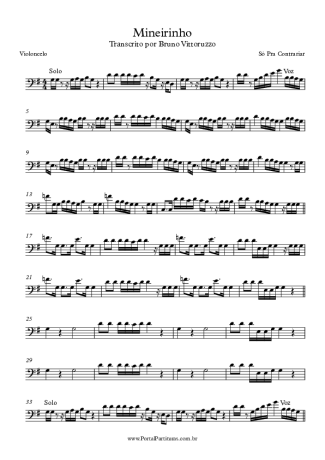 Só Pra Contrariar  score for Cello