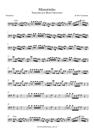 Só Pra Contrariar Mineirinho score for Trombone