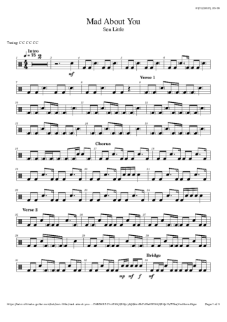 Score for Drums