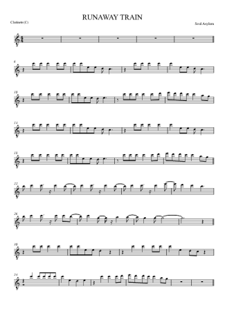 Soul Asylum Runaway Train score for Clarinet (C)