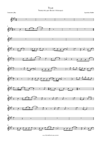 Score for Clarinet (Bb)