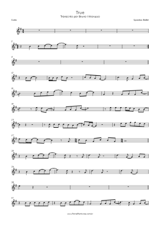 Spandau Ballet  score for Harmonica