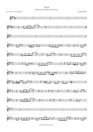 Score for Tenor Saxophone Soprano (Bb)