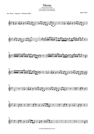 Spice Girls  score for Tenor Saxophone Soprano (Bb)