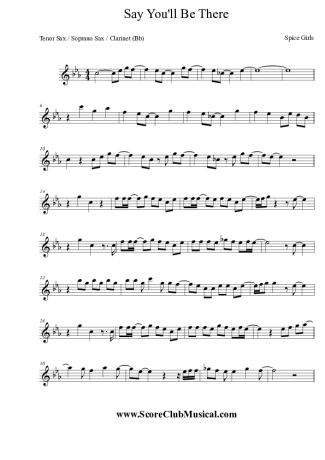 Spice Girls  score for Tenor Saxophone Soprano (Bb)