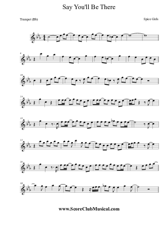 Spice Girls Say You´ll Be There score for Trumpet