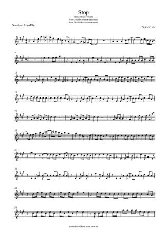 Spice Girls  score for Alto Saxophone