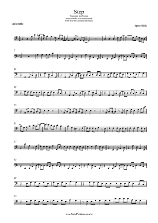 Spice Girls  score for Cello