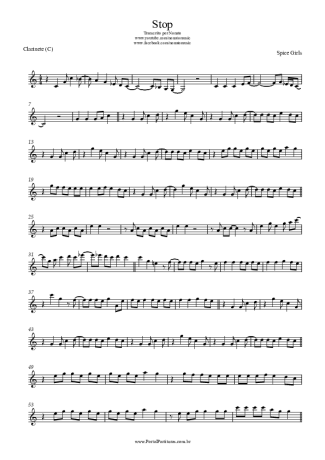 Spice Girls  score for Clarinet (C)