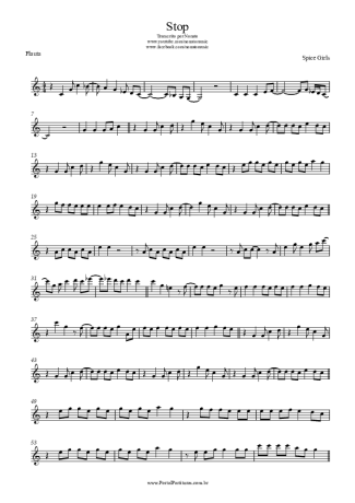 Spice Girls Stop score for Flute