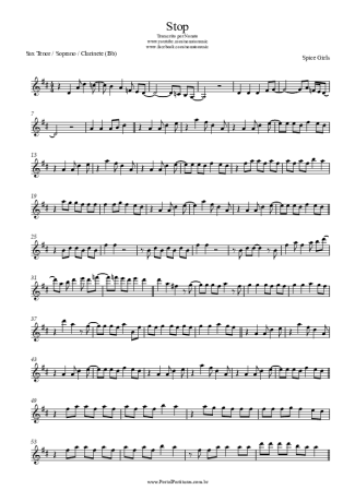 Spice Girls  score for Tenor Saxophone Soprano (Bb)