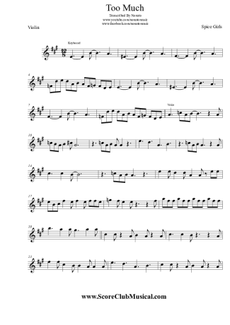 Spice Girls  score for Violin