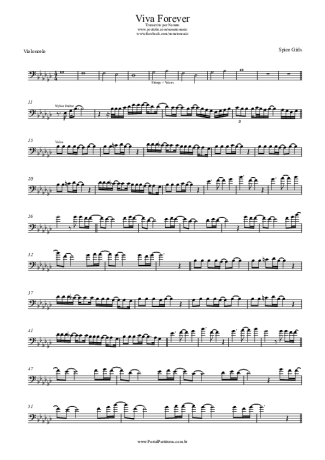 Spice Girls  score for Cello