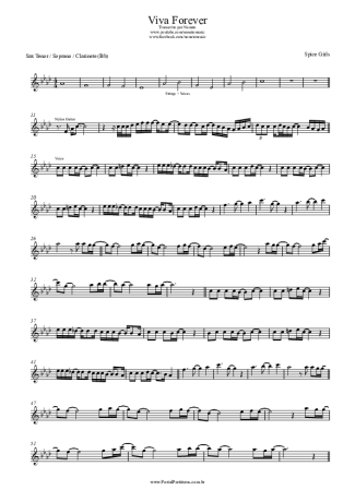 Spice Girls  score for Clarinet (Bb)