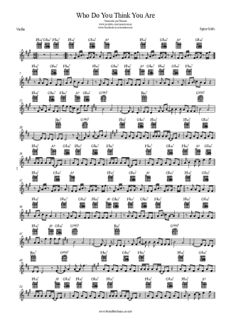 Spice Girls  score for Acoustic Guitar
