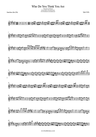 Spice Girls  score for Alto Saxophone