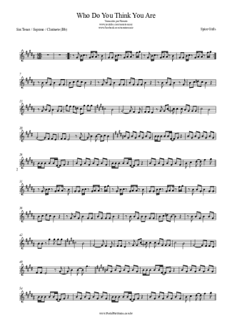 Spice Girls  score for Clarinet (Bb)