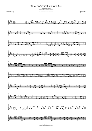 Spice Girls  score for Clarinet (C)