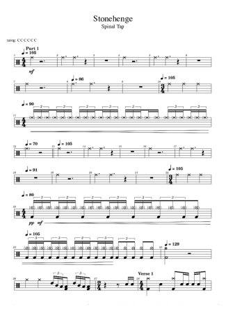 Score for Drums
