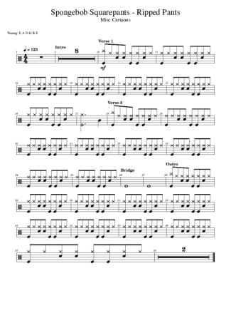 Score for Drums