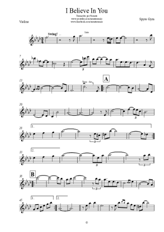Spyro Gyra I Believe In You score for Violin