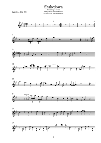 Spyro Gyra Shakedown score for Alto Saxophone