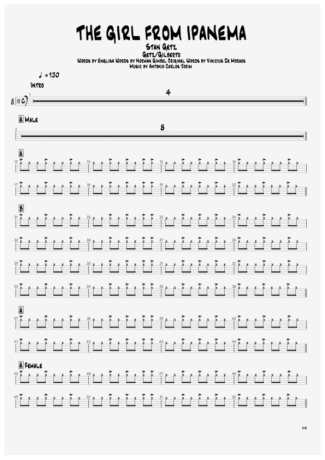 Stan Getz  score for Drums
